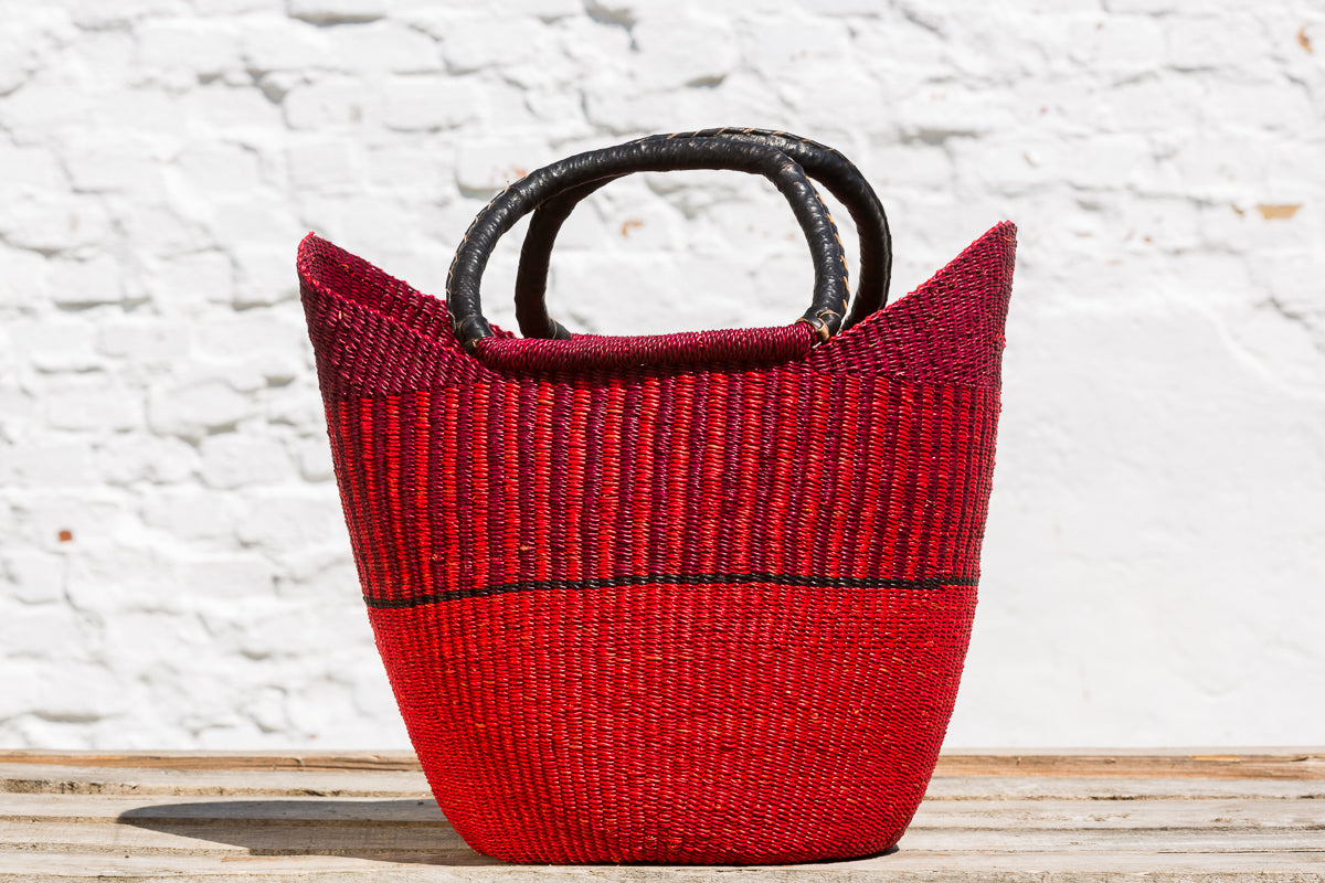 RØD BOLGA SHOPPING KURV - fair trade