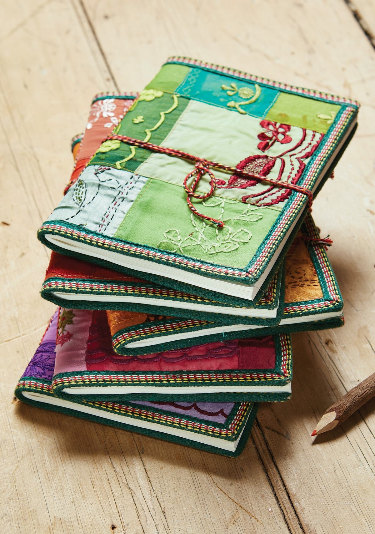 Patchwork Sari Bomull Skrivebok A5 Stor utgave