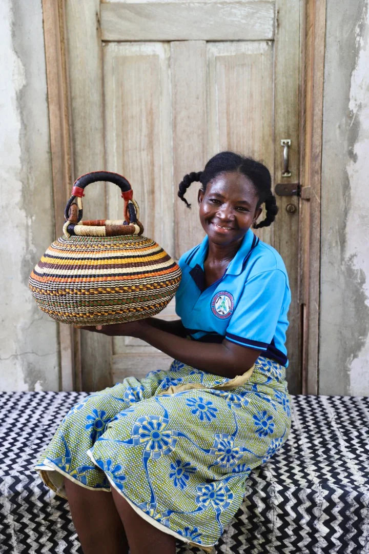 NR. 97 POT KURV FRA BABATREE str. M - FAIR TRADE FRA GHANA