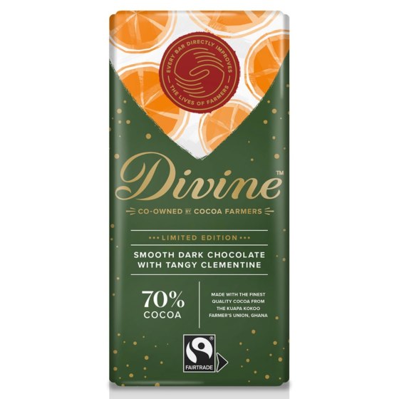 DIVINE 70% MØRK SJOKOLADE TANGY CLEMENTINE 90 GRAM