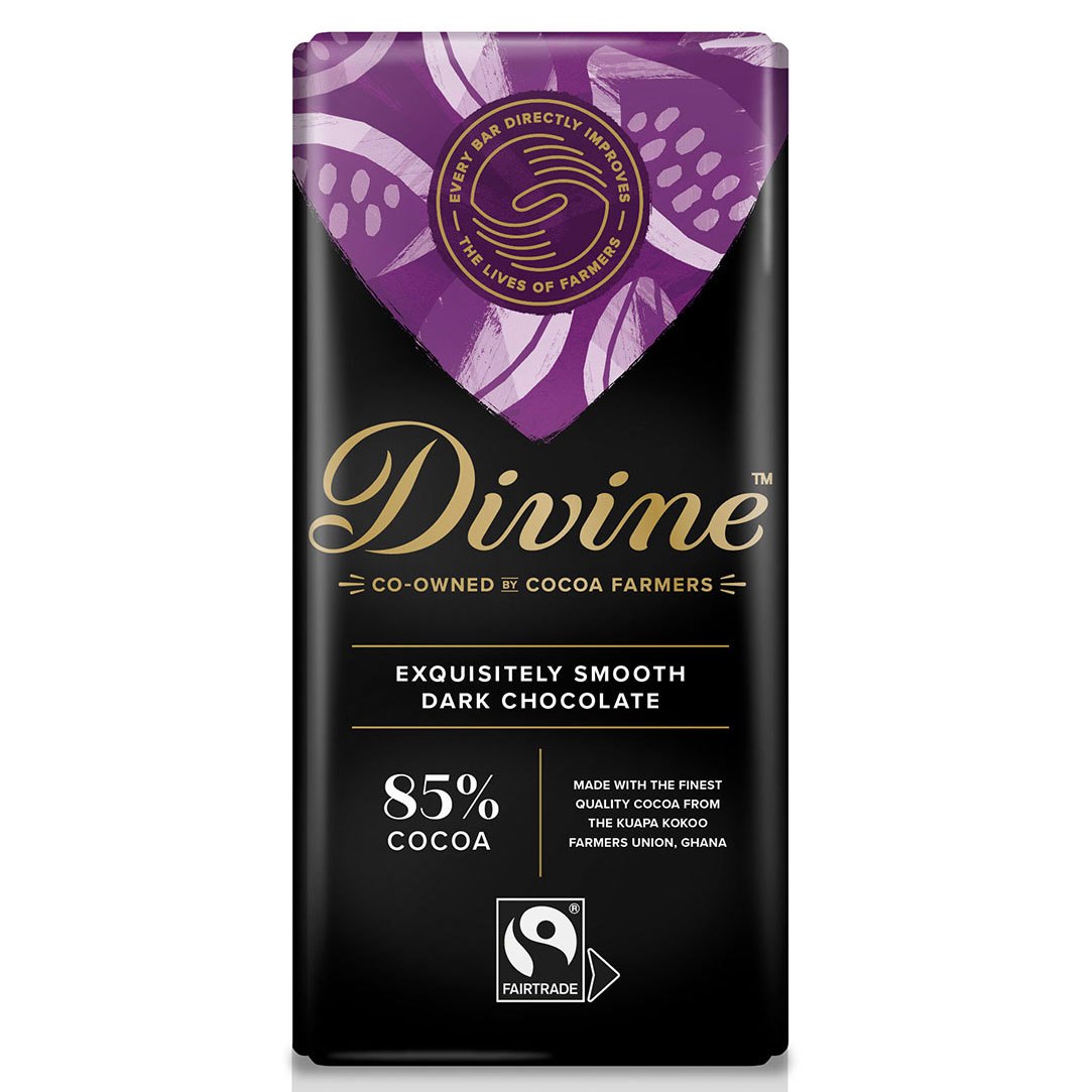 DIVINE 85% MØRK SJOKOLADE 90 GRAM