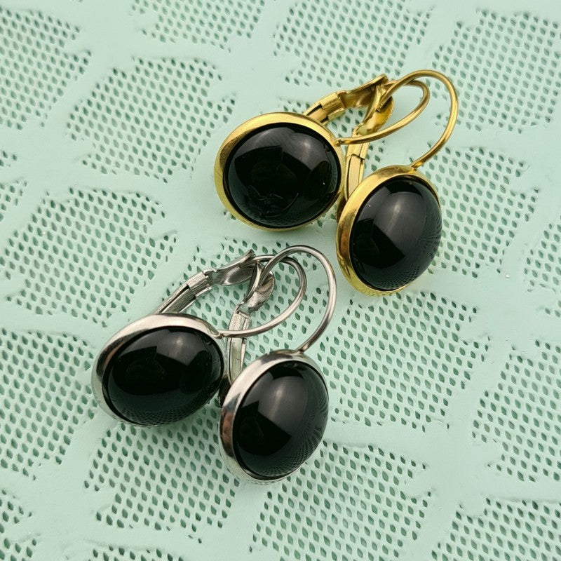 ØREDOBBER DOTS - SHINY BLACK GULL
