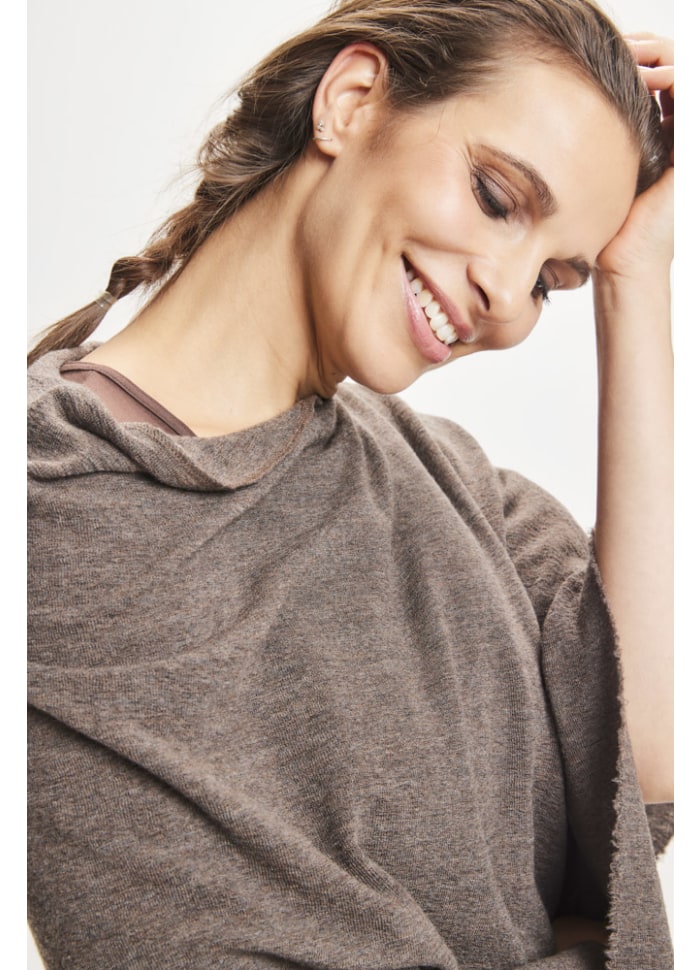 By Basics MERINO ULL poncho 1001 - flere farger å velge i!