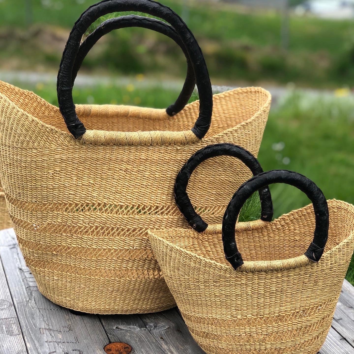 MINI U-SHAPE KURV BLÅ - fair trade fra Ghana