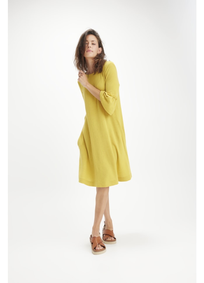 KJOLE MED VOLANG ARM I REN ULL 7030 BLUE MOOD