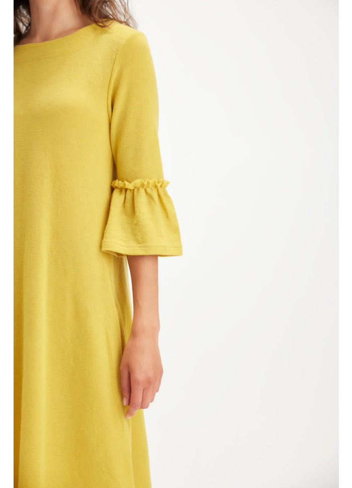 KJOLE MED VOLANG ARM I REN ULL 7030 BLUE MOOD