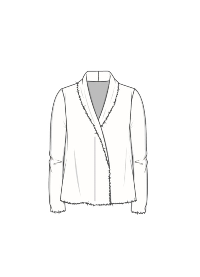By Basics KORT CARDIGAN i ren ull 8013 - fine høstfarger!