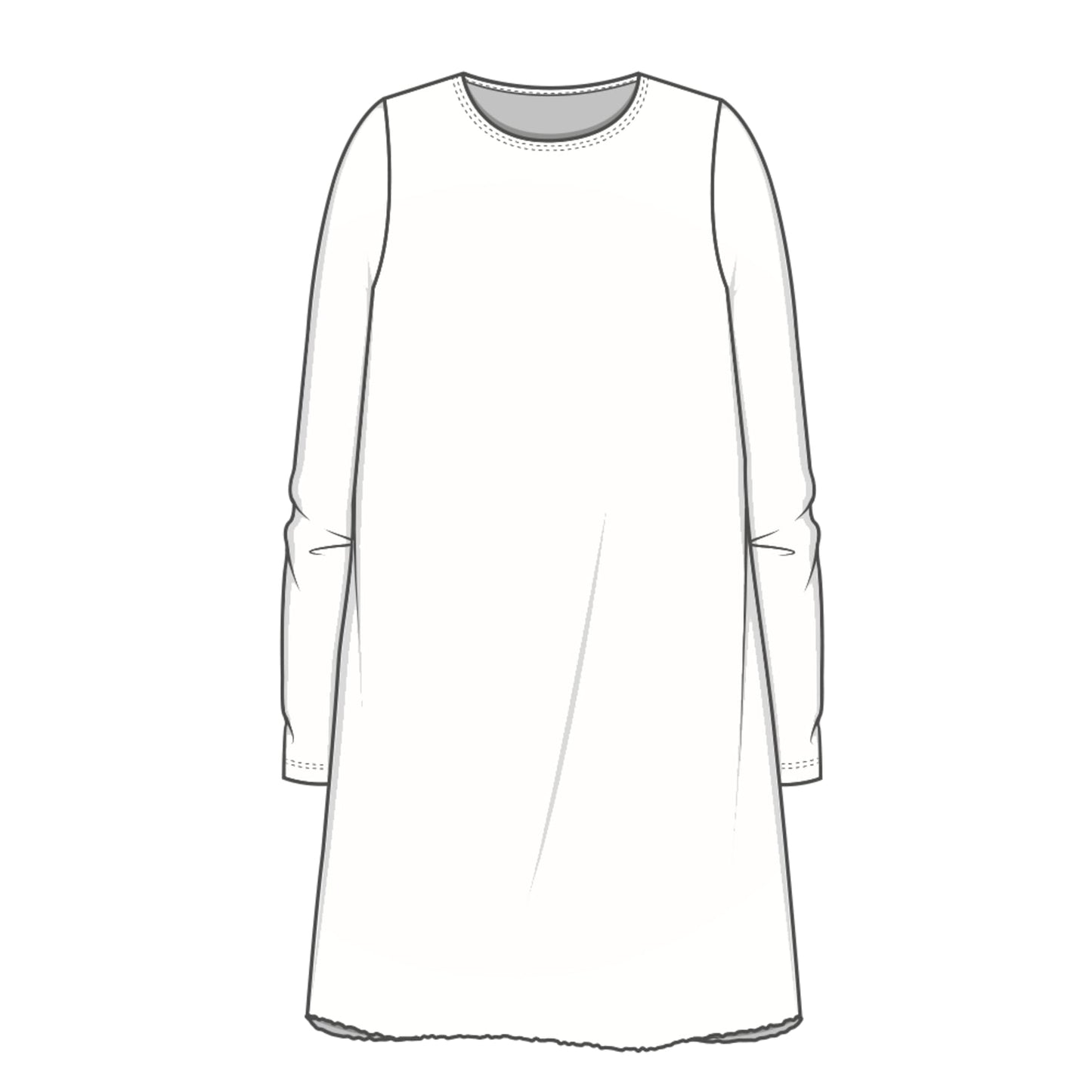 6011 A-LINE TUNIKA i merinoull stripet dawn grey/charcoal