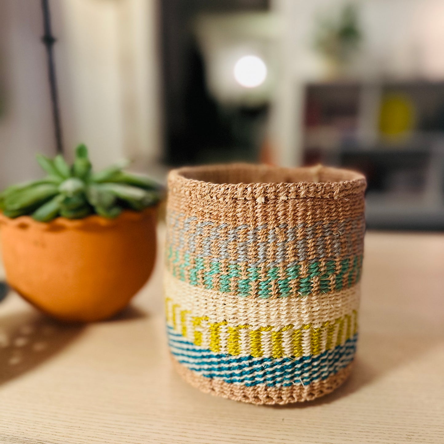 SISAL KURV PINK - XS - 13 cm