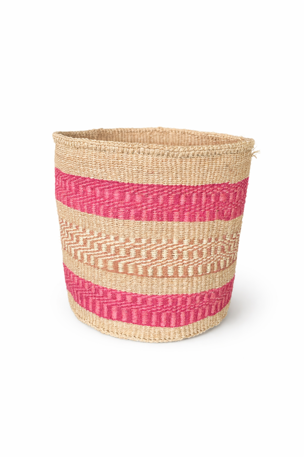 SISAL KURV PINK - L 28x28cm