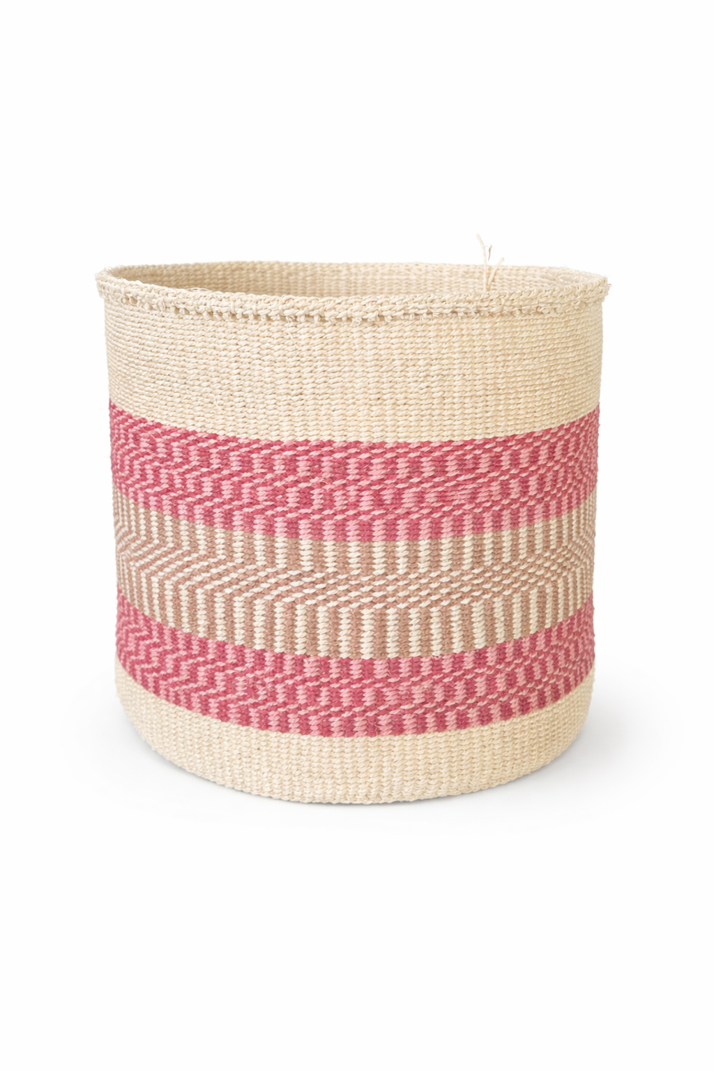 SISAL KURV PINK - M 24 cm