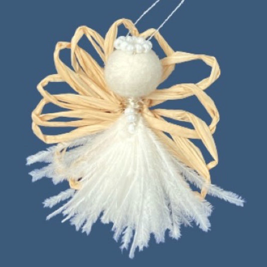 SIYANDA ENGEL med hvite perler