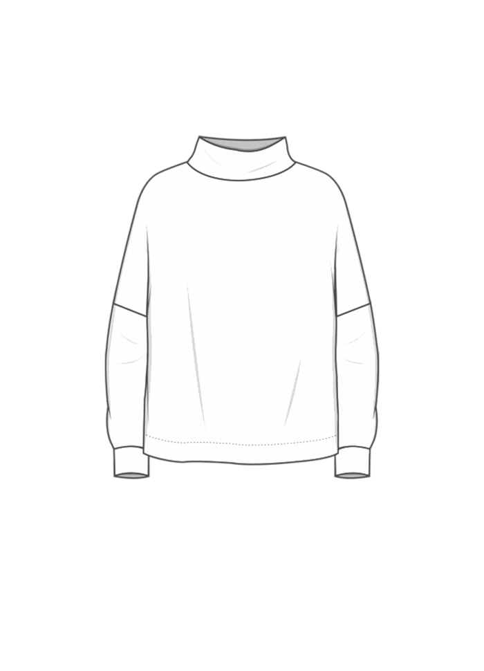 SWEAT genser med krage i ull og bomull fra By Basics mod 14006