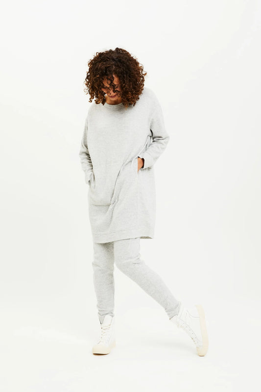 SWEAT lang genser i ull og bomull fra By Basics mod 14004